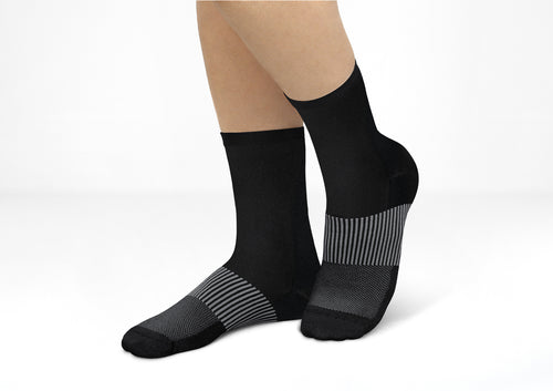 Mid-Calf Compression Socks - 18-25 mmHg - Black